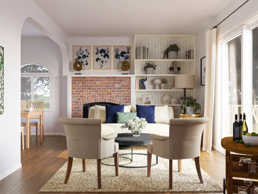 Living Room · Farmhouse designed by Angelica