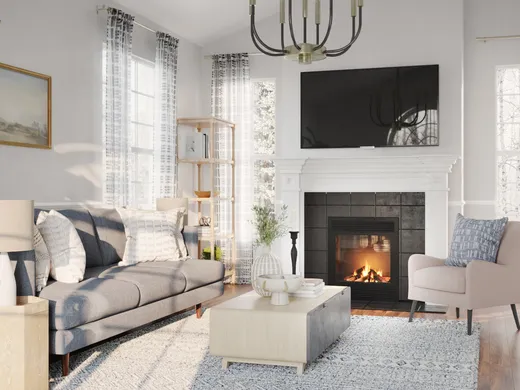 Living Room · Farmhouse designed by Haley