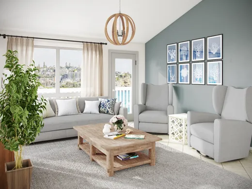 Living Room · Coastal designed by Priscila