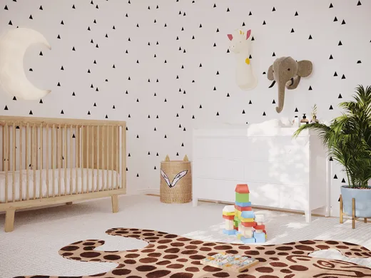 Nursery · Midcentury Modern designed by Krishnendhu