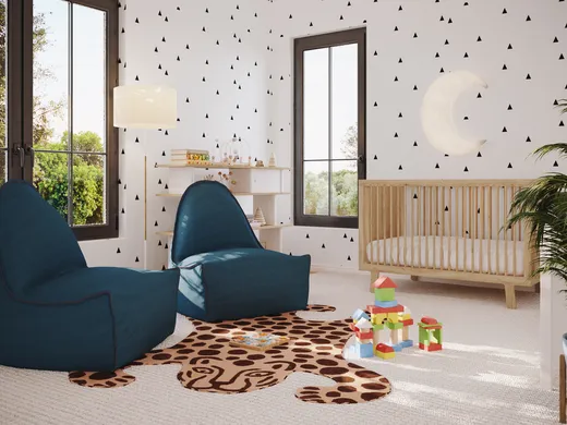 Nursery · Midcentury Modern designed by Krishnendhu
