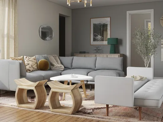 Living Room · Eclectic designed by Crystal