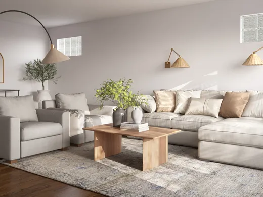 Living Room · Transitional designed by Rebecca