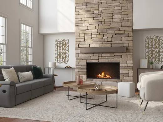 Living Room · Midcentury Modern designed by Danahe