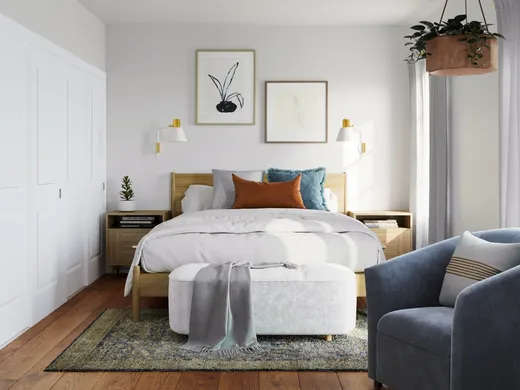 Bedroom · Midcentury Modern designed by Ana