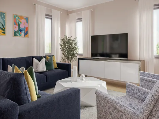 Living Room · Contemporary designed by Kheirieh