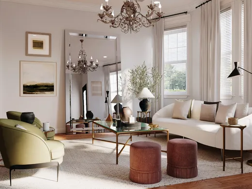 Living Room · Glam designed by Adan