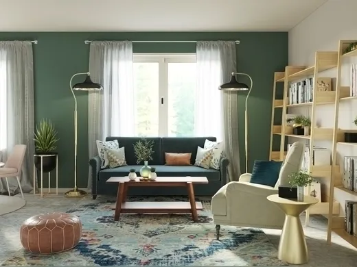 Living Room · Midcentury Modern designed by Francisco