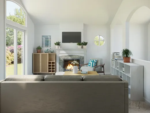 Living Room · Transitional designed by Sofia