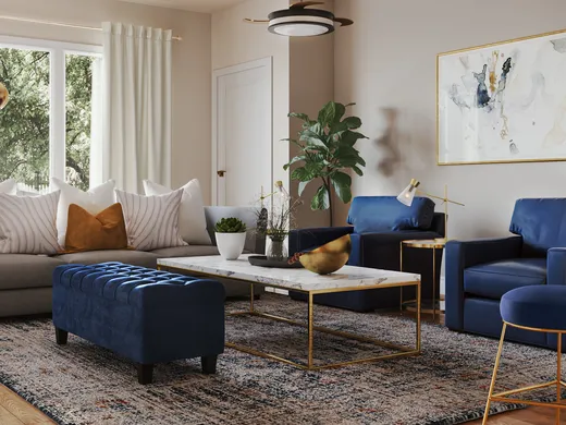 Living Room · Contemporary designed by Tara