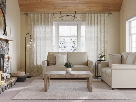 Living Room · Farmhouse designed by Mariel