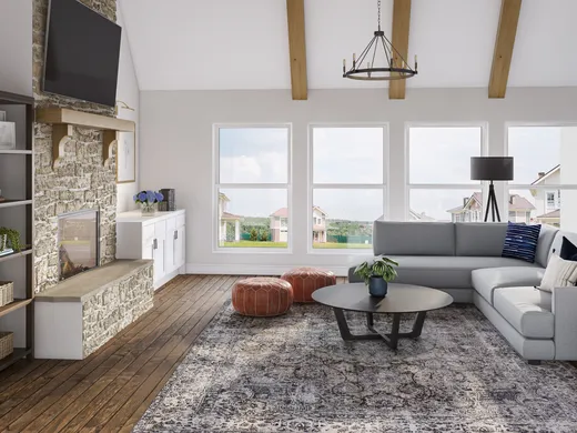 Living Room · Farmhouse designed by Jennifer