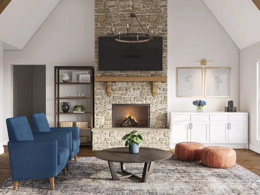 Living Room · Farmhouse designed by Jennifer
