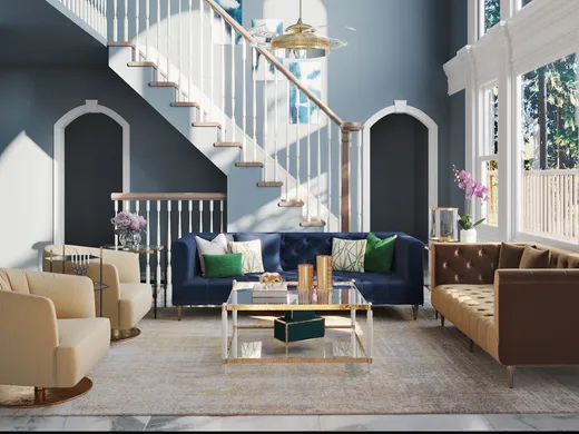 Living Room · Contemporary designed by Pamela