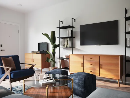 Living Room · Midcentury Modern designed by Anny