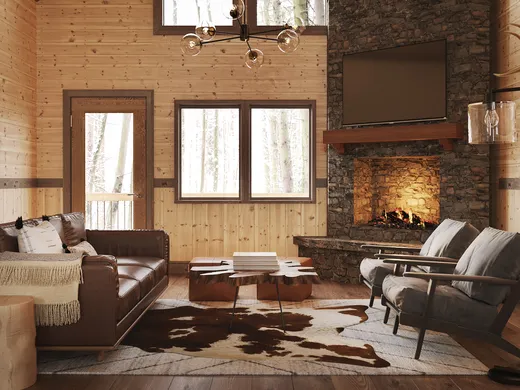 Living Room · Rustic designed by Marlene