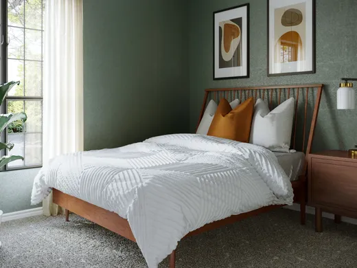 Bedroom · Midcentury Modern designed by Dalayah