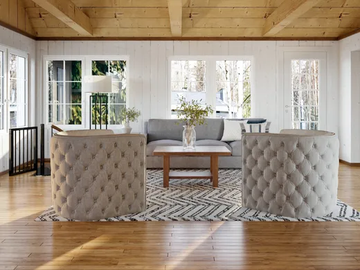 Living Room · Coastal designed by Mariel