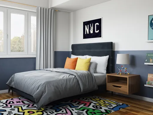 Bedroom · Midcentury Modern designed by Jessica