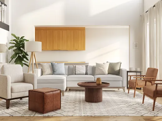 Living Room · Contemporary designed by Carine