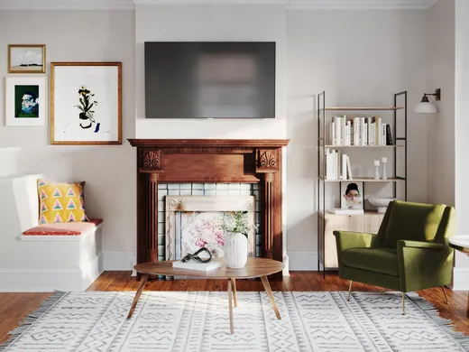 Living Room · Contemporary designed by Karie