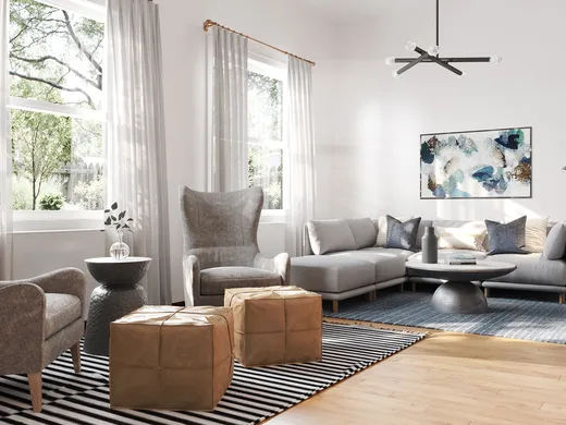 Living Room · Contemporary designed by Shereen