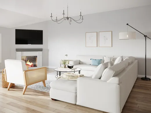 Living Room · Farmhouse designed by Shereen
