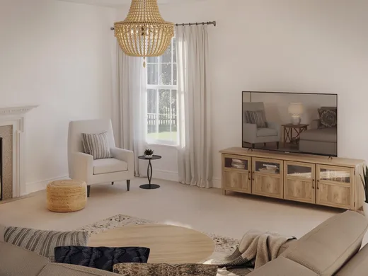 Living Room · Eclectic designed by Leigh