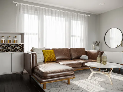 Living Room · Glam designed by Gabriela