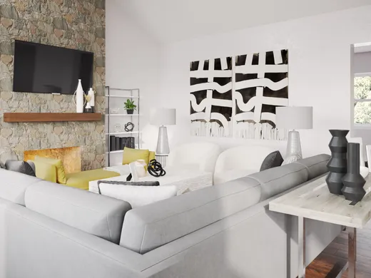 Living Room · Contemporary designed by Maria