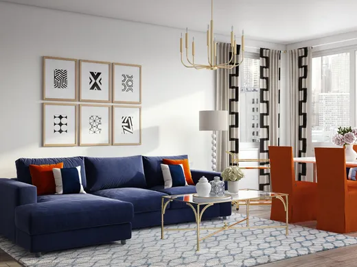 Living Room · Traditional designed by Caroline