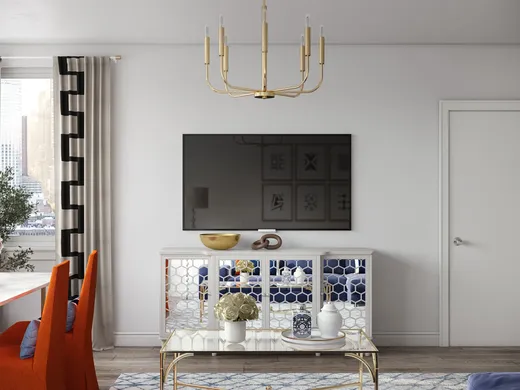 Living Room · Traditional designed by Caroline