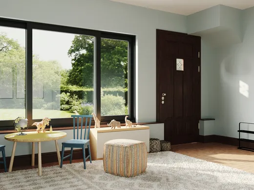 Living Room · Midcentury Modern designed by Lindsay