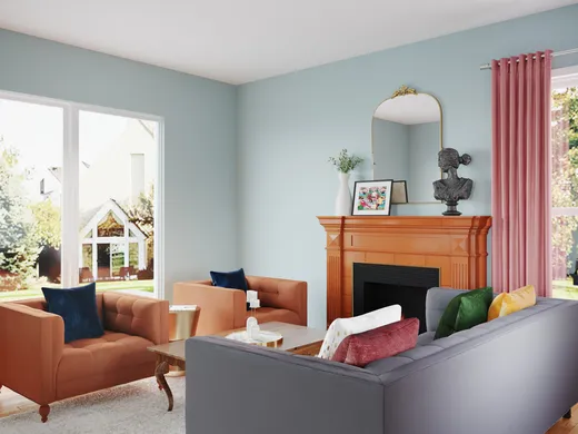 Living Room · Eclectic designed by Amy
