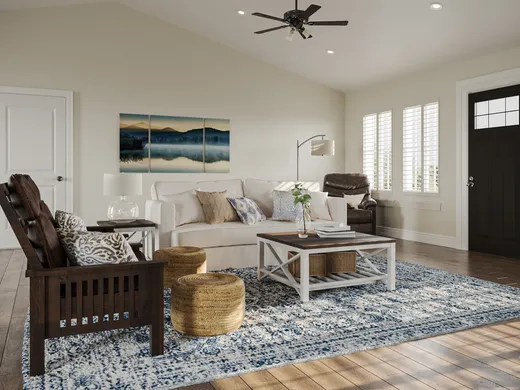 Living Room · Farmhouse designed by Rafaela