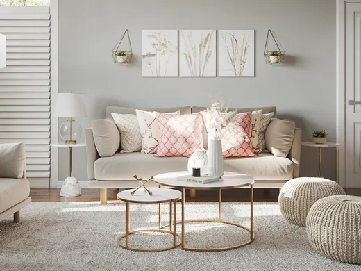 Living Room · Glam designed by Romina