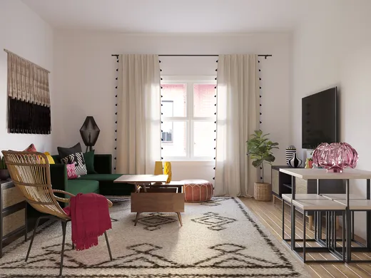Living Room · Eclectic designed by Pamela