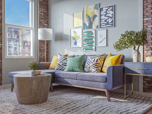 Living Room · Midcentury Modern designed by Christa