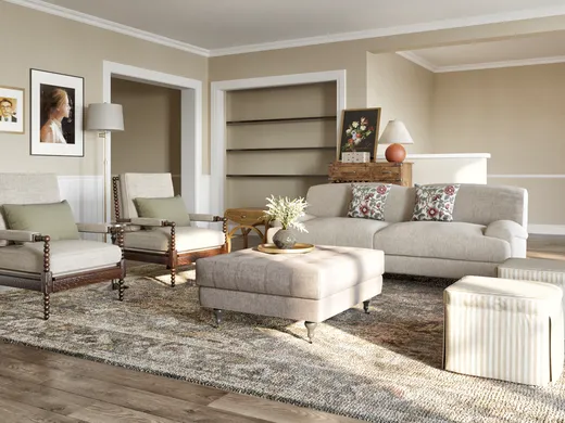 Living Room · Eclectic designed by Megan