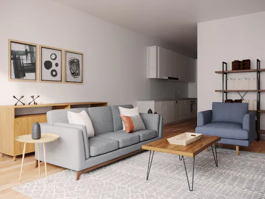 Living Room · Midcentury Modern designed by Kayla
