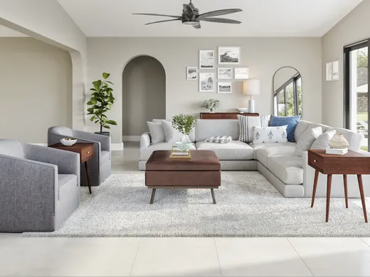 Living Room · Coastal designed by Omire