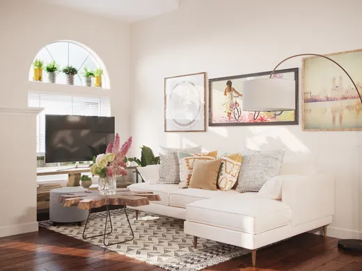Living Room · Midcentury Modern designed by Romina