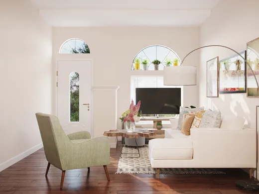Living Room · Midcentury Modern designed by Romina