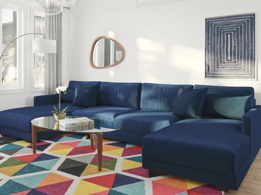 Living Room · Midcentury Modern designed by Priscila
