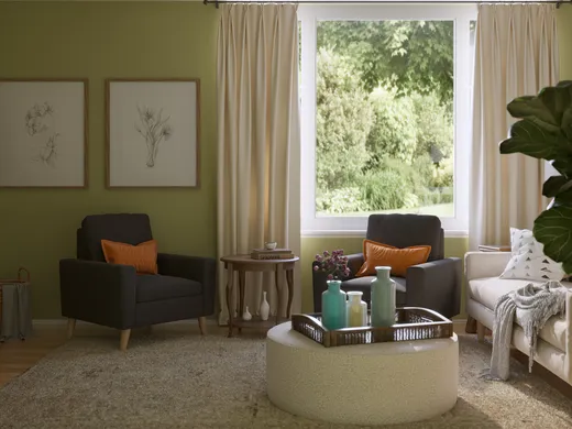 Living Room · Farmhouse designed by Mahreen