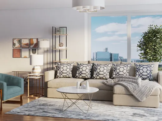 Living Room · Glam designed by Chante