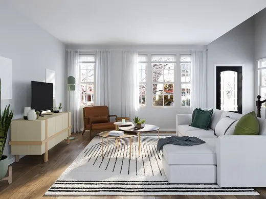 Living Room · Midcentury Modern designed by Jessica