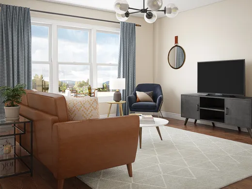 Living Room · Midcentury Modern designed by Lindsay