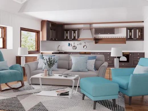 Living Room · Contemporary designed by Eleasud