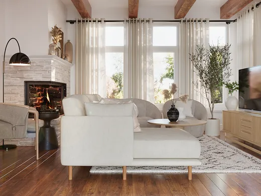 Living Room · Contemporary designed by Cami